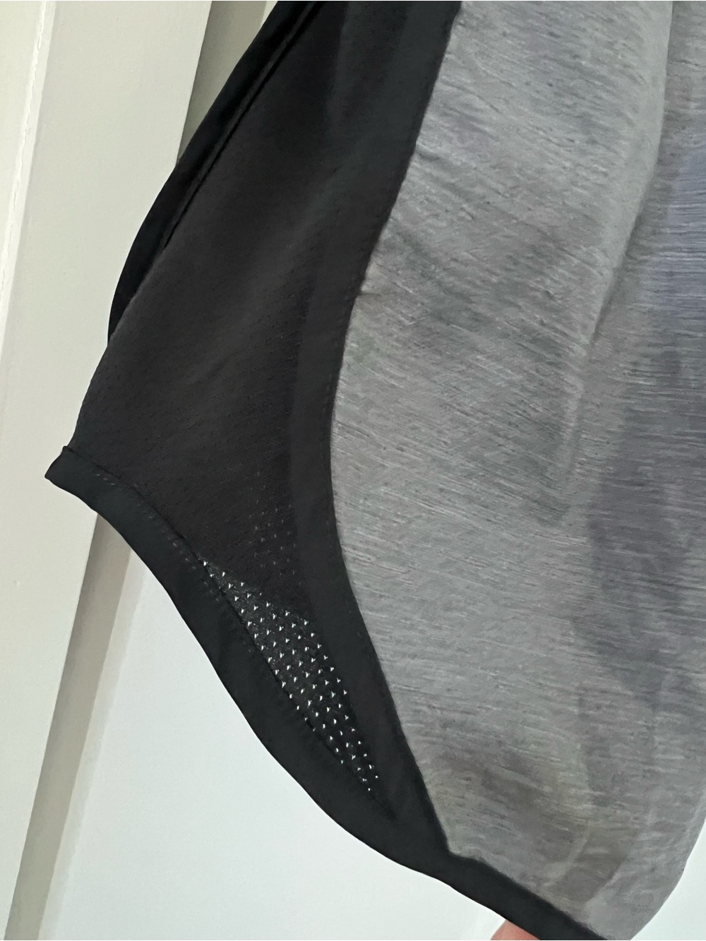 Nike Girl’s Grey Athletic Running Shorts with Black Trim - Picture 3 of 5